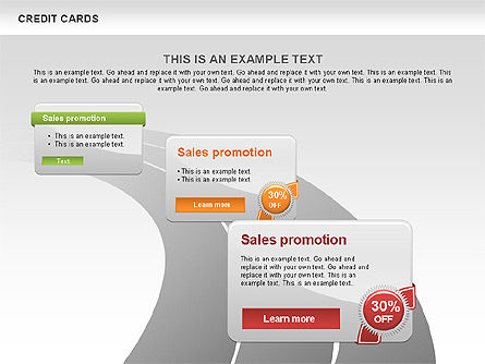 Caja de herramientas de tarjetas de crédito, Diapositiva 5, 00543, Gráficos circulares — PoweredTemplate.com