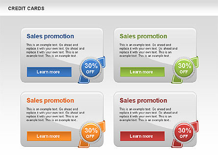 Caja de herramientas de tarjetas de crédito, Diapositiva 7, 00543, Gráficos circulares — PoweredTemplate.com
