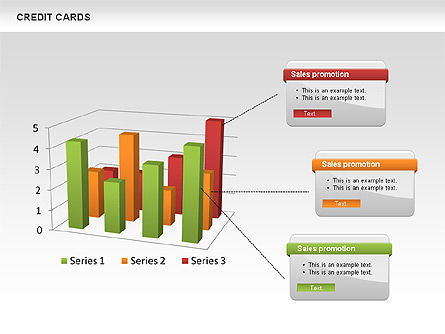 Caja de herramientas de tarjetas de crédito, Diapositiva 8, 00543, Gráficos circulares — PoweredTemplate.com