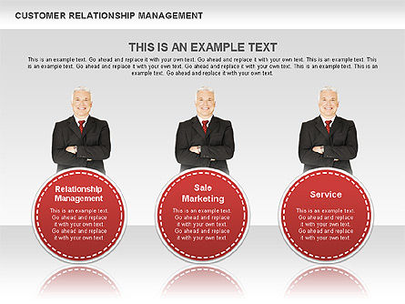 고객 관계 관리 다이어그램, 슬라이드 3, 00544, 비즈니스 모델 — PoweredTemplate.com