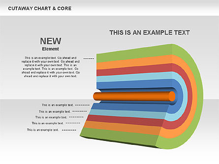 コアツールボックスを使用したカットチャート, スライド 10, 00545, 円グラフ — PoweredTemplate.com