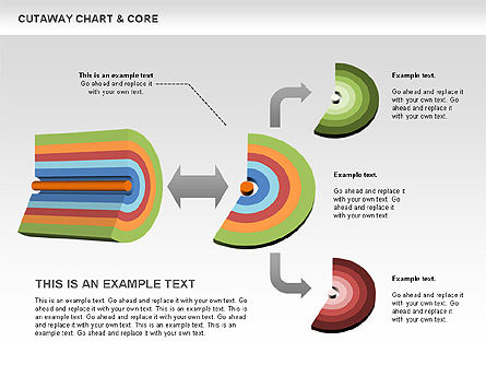 Cutaway grafieken met kern toolbox, Dia 11, 00545, Cirkeldiagram — PoweredTemplate.com