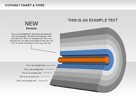 コアツールボックスを使用したカットチャート, スライド 6, 00545, 円グラフ — PoweredTemplate.com