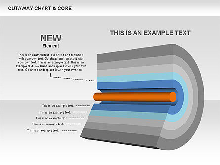 Cutaway grafieken met kern toolbox, Dia 7, 00545, Cirkeldiagram — PoweredTemplate.com