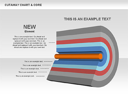 Cutaway grafieken met kern toolbox, Dia 8, 00545, Cirkeldiagram — PoweredTemplate.com