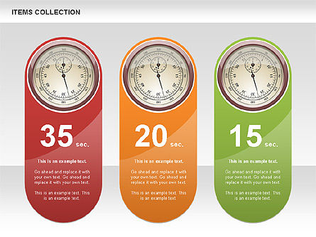 미터 컬렉션과 함께 3d 도형, 슬라이드 10, 00546, 모양 — PoweredTemplate.com