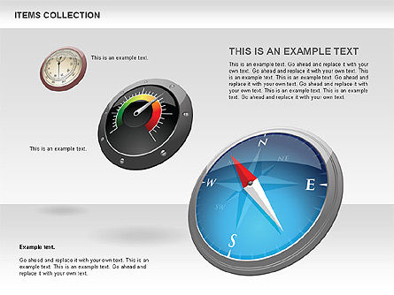 メーターコレクションの3D図形, スライド 11, 00546, 図形 — PoweredTemplate.com