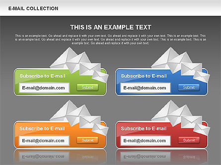 E-Mail Shapes Collection, Slide 12, 00547, Shapes — PoweredTemplate.com
