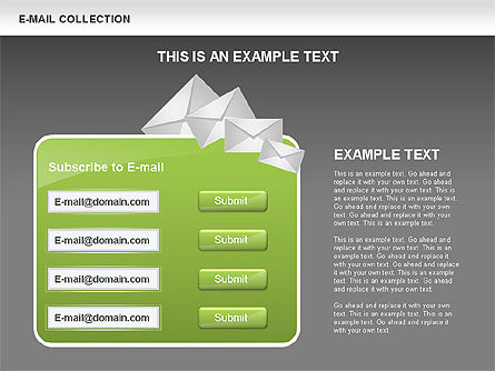 E-Mail Shapes Collection, Slide 13, 00547, Shapes — PoweredTemplate.com