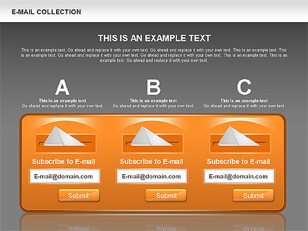 Colección de Formas de E-Mail, Diapositiva 14, 00547, Formas — PoweredTemplate.com