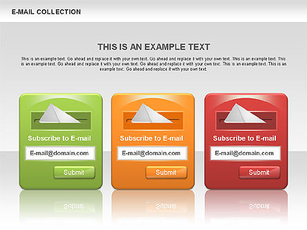 E-Mail Shapes Collection, Slide 2, 00547, Shapes — PoweredTemplate.com