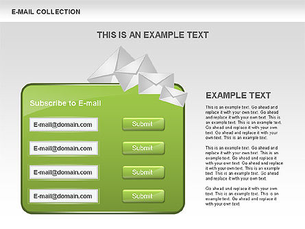 E-Mail Shapes Collection, Slide 3, 00547, Shapes — PoweredTemplate.com