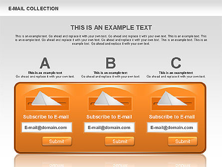 Collection de formes de courrier électronique, Diapositive 6, 00547, Formes — PoweredTemplate.com