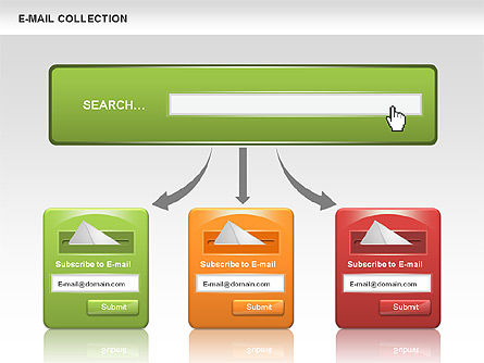 Collection de formes de courrier électronique, Diapositive 8, 00547, Formes — PoweredTemplate.com