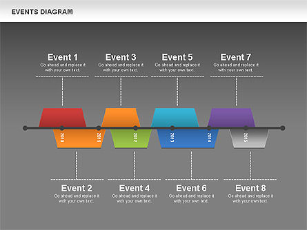 Events Diagram, Slide 13, 00548, Timelines & Calendars — PoweredTemplate.com