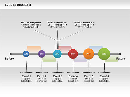 Diagrama de eventos, Diapositiva 6, 00548, Timelines & Calendars — PoweredTemplate.com