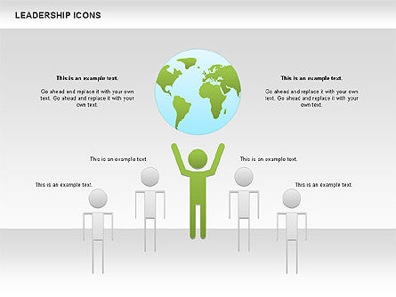 Icone Leadership, Slide 9, 00553, Modelli di lavoro — PoweredTemplate.com