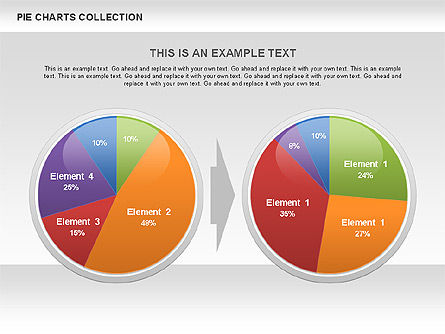 Pie chart collection, Diapositive 8, 00556, Diagrammes circulaires — PoweredTemplate.com