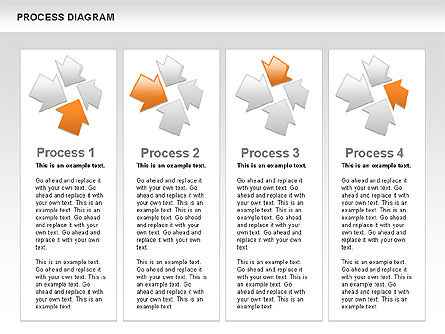 반대 방향 화살표가있는 과정 다이어그램, 슬라이드 2, 00559, 프로세스 도표 — PoweredTemplate.com