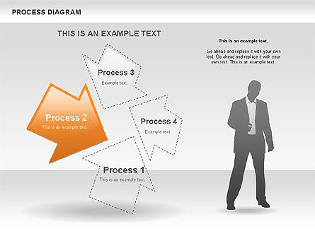 Prozess mit entgegengesetzten Pfeil-Diagramm, Folie 4, 00559, Prozessdiagramme — PoweredTemplate.com