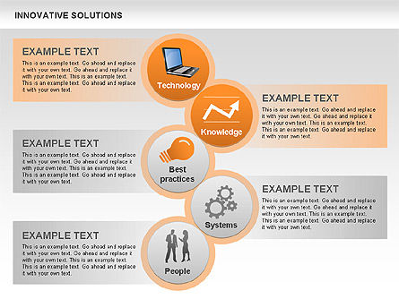 Diagrama de soluciones innovadoras, Diapositiva 10, 00561, Diagramas de proceso — PoweredTemplate.com