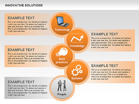 Diagrama de soluciones innovadoras, Diapositiva 12, 00561, Diagramas de proceso — PoweredTemplate.com