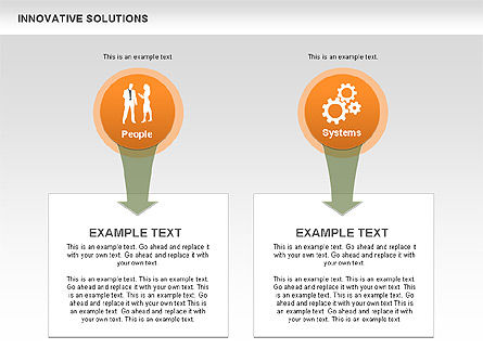 Diagrama de soluciones innovadoras, Diapositiva 14, 00561, Diagramas de proceso — PoweredTemplate.com