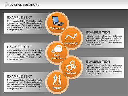 革新的なソリューションの図, スライド 16, 00561, プロセス図 — PoweredTemplate.com