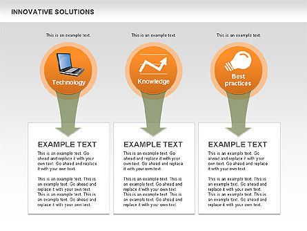 Diagrama de soluciones innovadoras, Diapositiva 7, 00561, Diagramas de proceso — PoweredTemplate.com