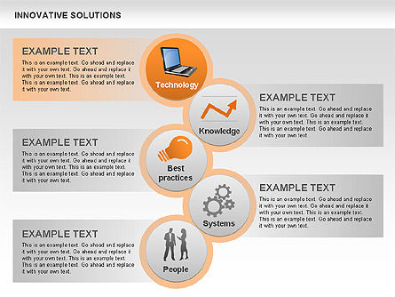 Diagrama de soluciones innovadoras, Diapositiva 9, 00561, Diagramas de proceso — PoweredTemplate.com