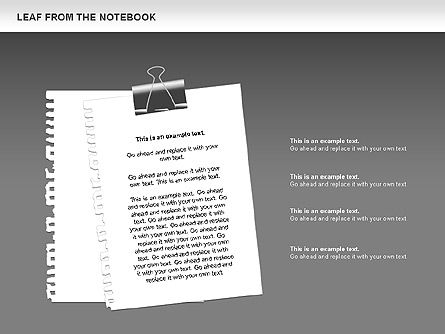 Schéma des feuilles de carnet, Diapositive 13, 00562, Schémas d'étapes — PoweredTemplate.com