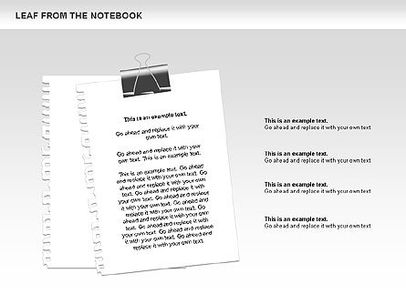 Schéma des feuilles de carnet, Diapositive 4, 00562, Schémas d'étapes — PoweredTemplate.com