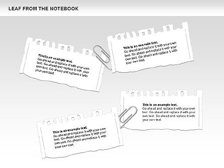 Schéma des feuilles de carnet, Diapositive 6, 00562, Schémas d'étapes — PoweredTemplate.com