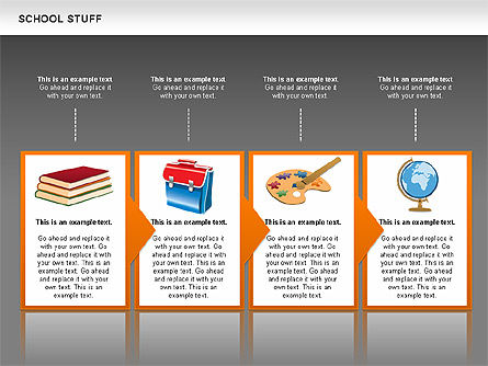 Ikon Dan Bentuk Sekolah, Slide 15, 00564, Bagan dan Diagram Pendidikan — PoweredTemplate.com