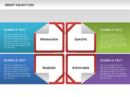 Objetivos SMART, Plantilla de PowerPoint, 00567, Modelos de negocios — PoweredTemplate.com