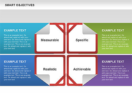 스마트 목표, 파워 포인트 템플릿, 00567, 비즈니스 모델 — PoweredTemplate.com