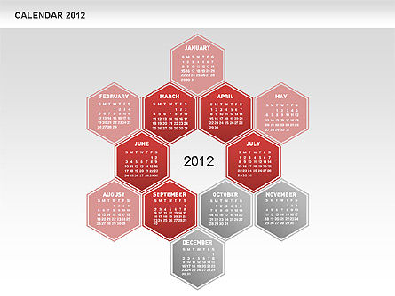 Gratis PowerPoint diamant kalender, Dia 10, 00569, Timelines & Calendars — PoweredTemplate.com