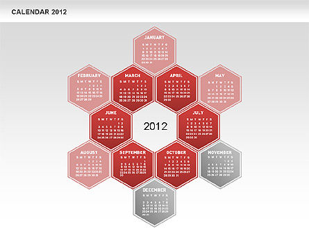 Free PowerPoint Diamond Calendar, Slide 11, 00569, Timelines & Calendars — PoweredTemplate.com