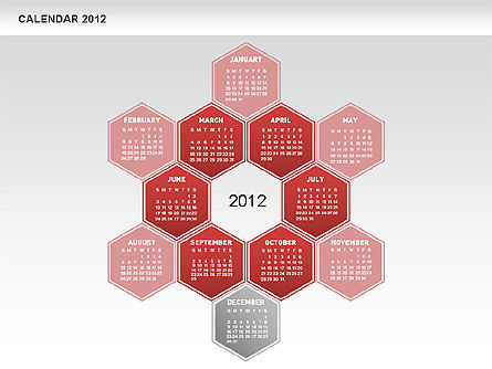 Free PowerPoint Diamond Calendar, Slide 12, 00569, Timelines & Calendars — PoweredTemplate.com