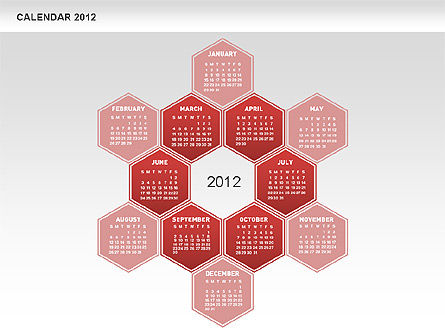 Kalender Berlian PowerPoint Gratis, Slide 13, 00569, Timelines & Calendars — PoweredTemplate.com