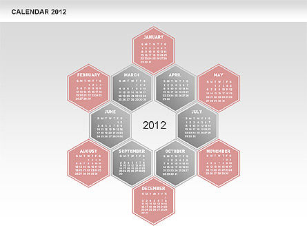 Gratis PowerPoint diamant kalender, Dia 14, 00569, Timelines & Calendars — PoweredTemplate.com