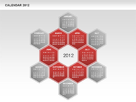 Kalender Berlian PowerPoint Gratis, Slide 15, 00569, Timelines & Calendars — PoweredTemplate.com