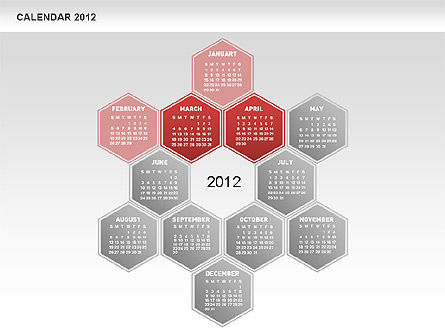 Calendario de PowerPoint Diamond gratuito, Diapositiva 5, 00569, Timelines & Calendars — PoweredTemplate.com