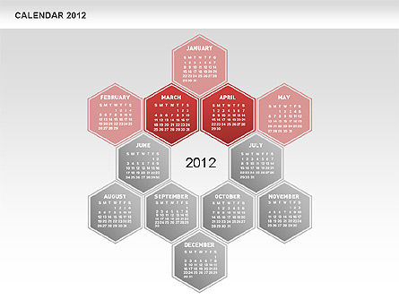 Kalender Berlian PowerPoint Gratis, Slide 6, 00569, Timelines & Calendars — PoweredTemplate.com