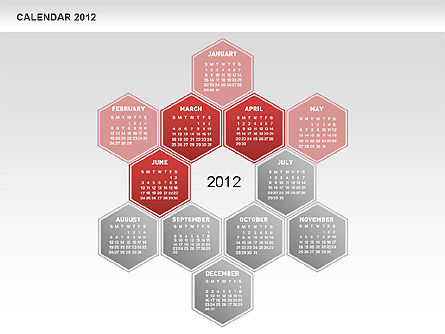 Gratis PowerPoint diamant kalender, Dia 7, 00569, Timelines & Calendars — PoweredTemplate.com