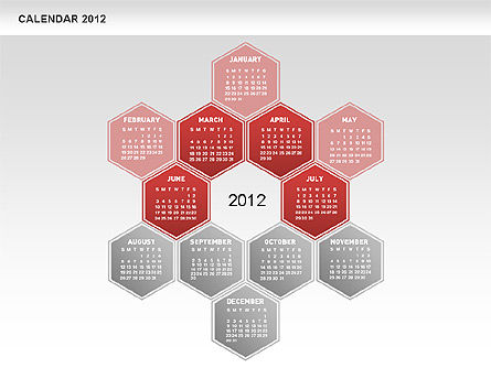 Gratis PowerPoint diamant kalender, Dia 8, 00569, Timelines & Calendars — PoweredTemplate.com