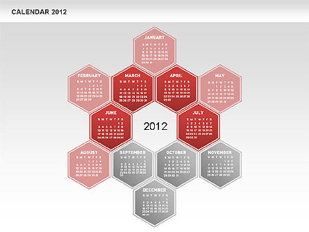 Calendário de diamantes de PowerPoint grátis, Deslizar 9, 00569, Timelines & Calendars — PoweredTemplate.com