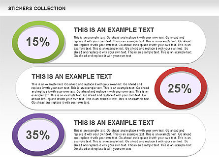 Collection de formes d'autocollants, Diapositive 10, 00570, Icônes — PoweredTemplate.com