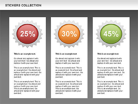 Collection de formes d'autocollants, Diapositive 11, 00570, Icônes — PoweredTemplate.com