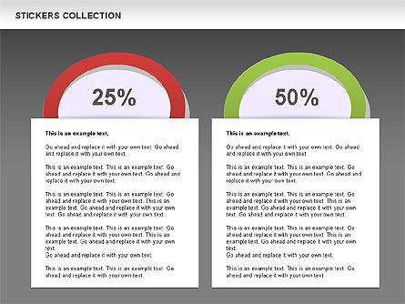 Collection de formes d'autocollants, Diapositive 14, 00570, Icônes — PoweredTemplate.com